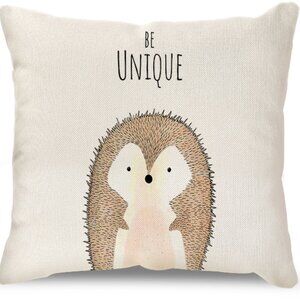 NEW Minimalist Flax Cushion Cover 18" x 18" | Hedgehog